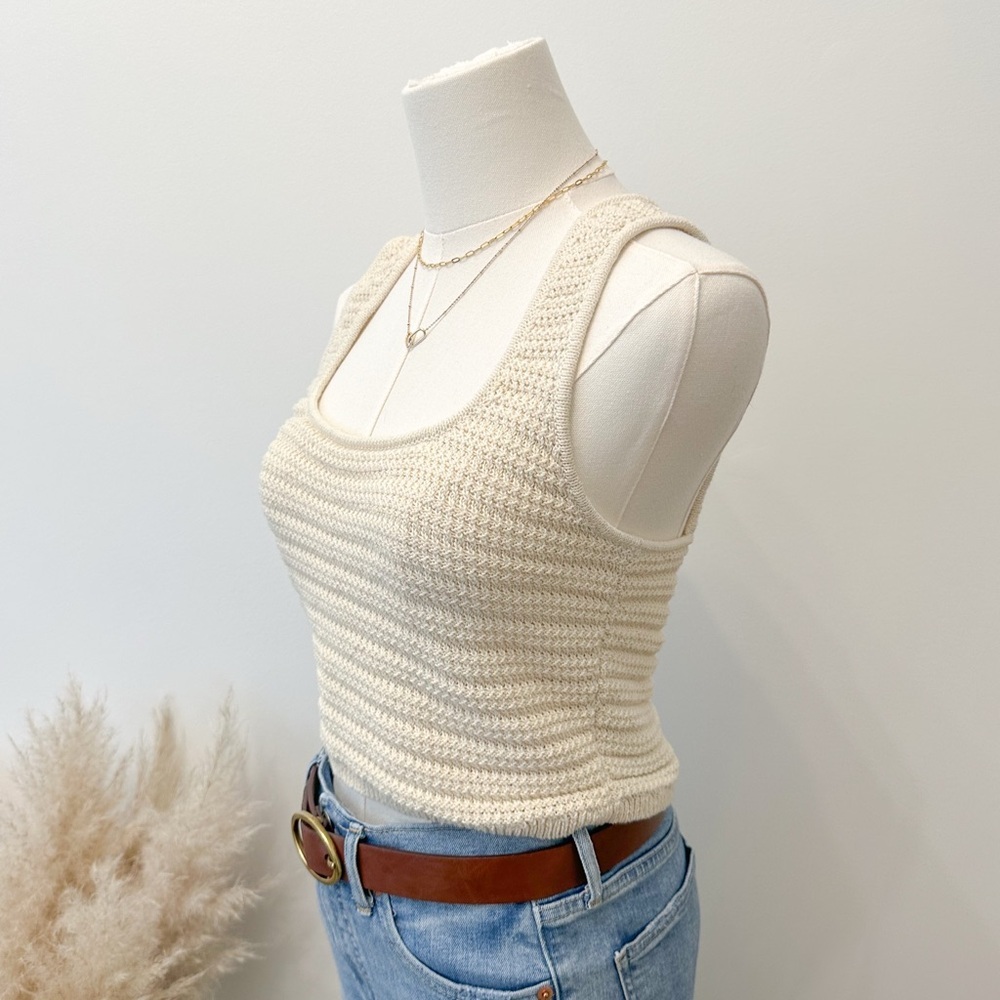 H&M Cream Knit Crop Top - Picture 4 of 7